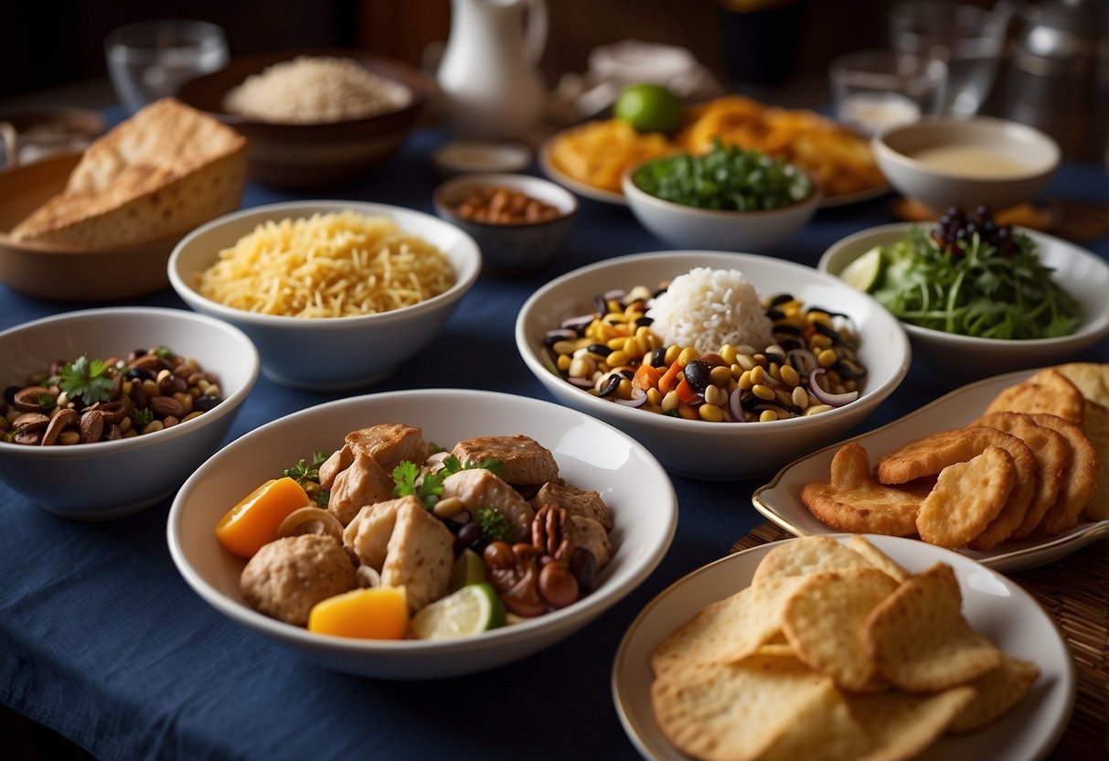 A table adorned with diverse dishes from around the world, showcasing the unique flavors and culinary traditions of each region